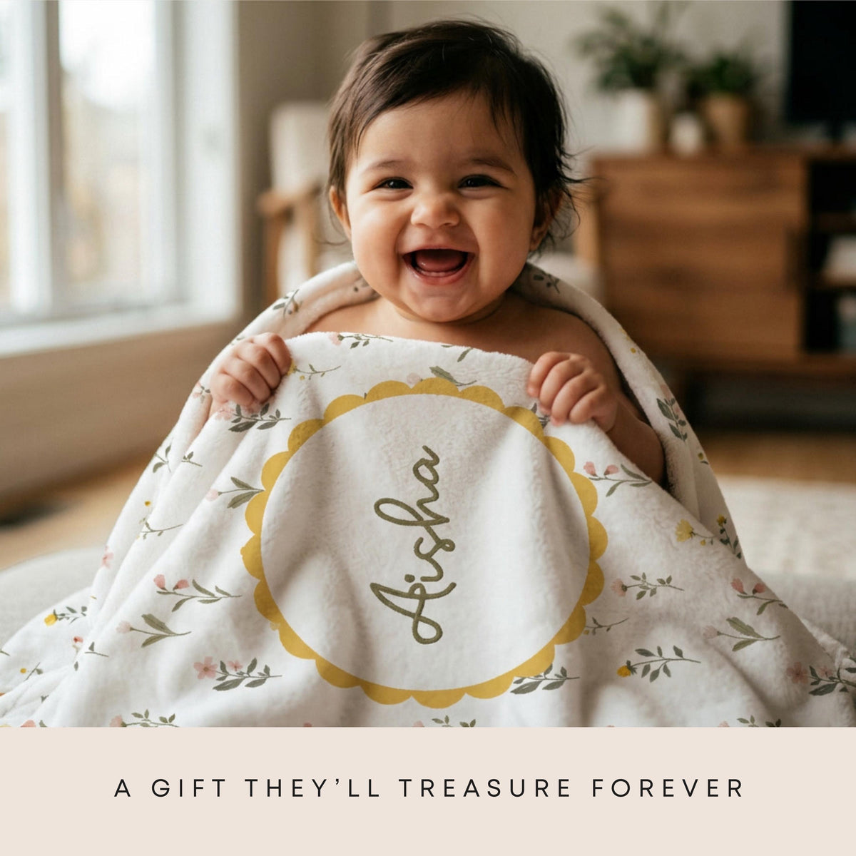 personalized Aqiqah Keepsake | custom islamic baby name blanket | Unique Gift for Newborn muslim baby