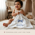 Aqiqah Gift, Personalized Baby Blanket, Custom Name Newborn Blanket