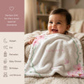 Newborn Islamic Gift, Personalized Aqiqah Baby Blanket, Custom Name Blanket