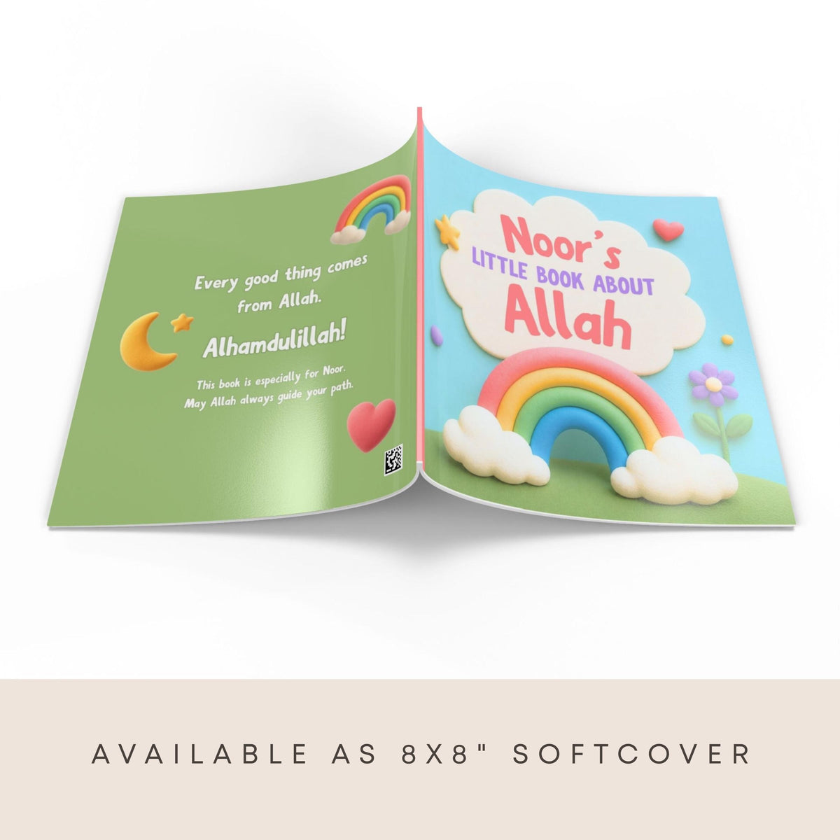 Personalized Islamic Board Book - Custom Baby Keepsake About Allah