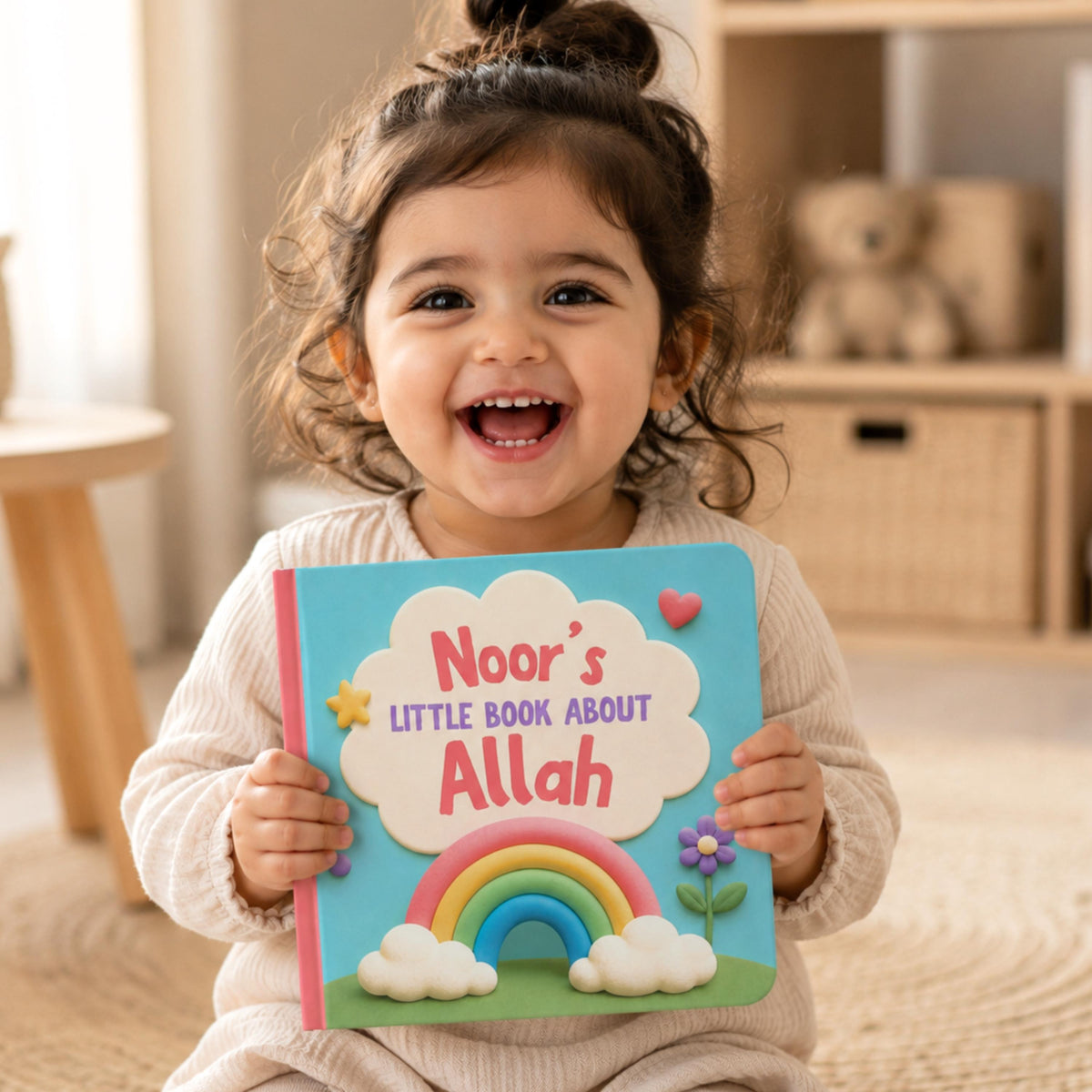 Personalized Islamic Board Book - Custom Baby Keepsake About Allah