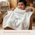 Islamic Baby Gift, Personalized Baby Blanket, Custom Muslim Name Aqiqah Favor