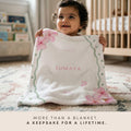 Newborn Islamic Gift, Personalized Aqiqah Baby Blanket, Custom Name Blanket