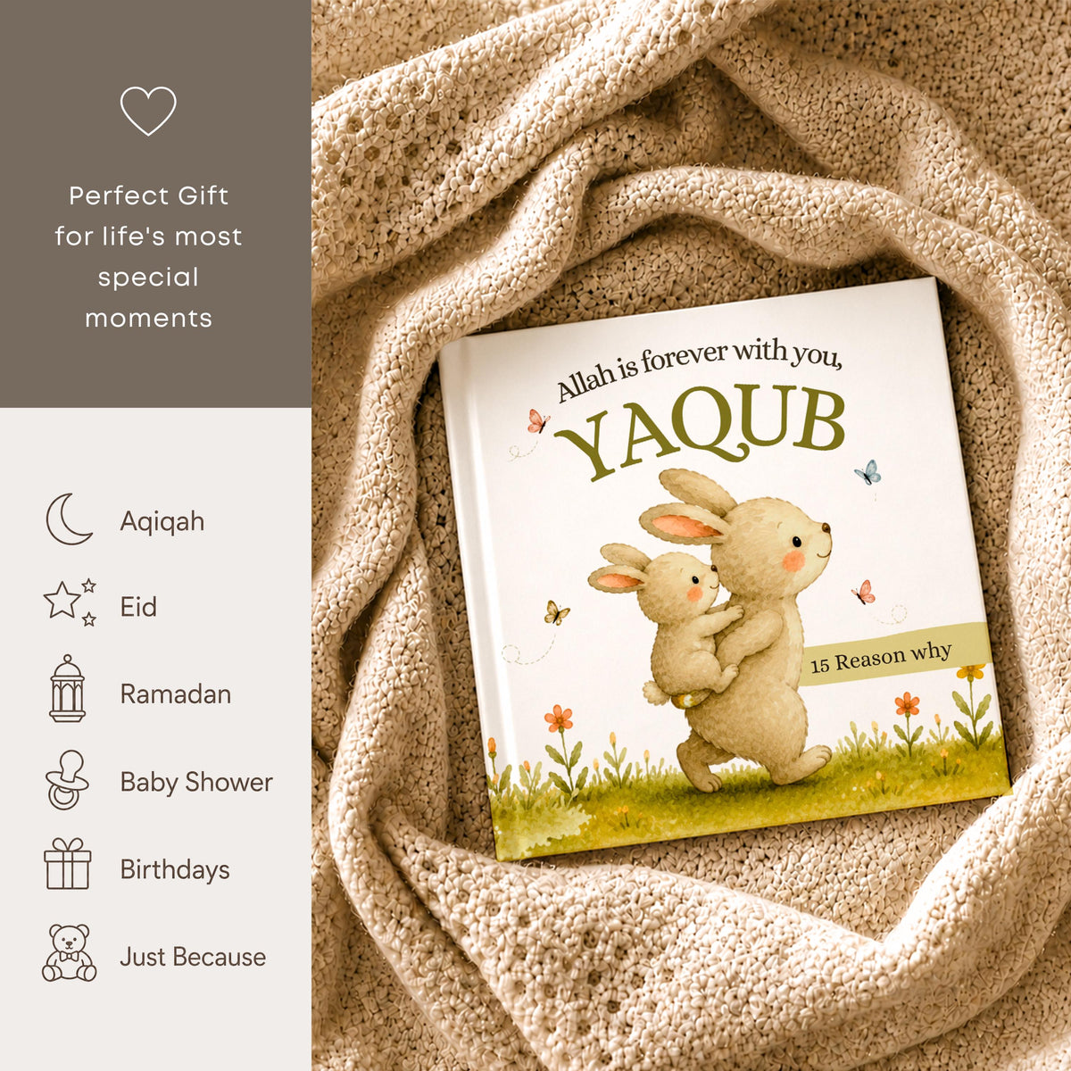 Aqeeqah gift - Custom Muslim Book - Custom Islamic Storybook for Boys, Aqiqah Keepsake