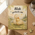 Personalized Allah Protects Me Puzzle | Islamic Baby Gift | Muslim Toddler Gift | Custom Name Puzzle | Aqiqah Gift | Eid Gift