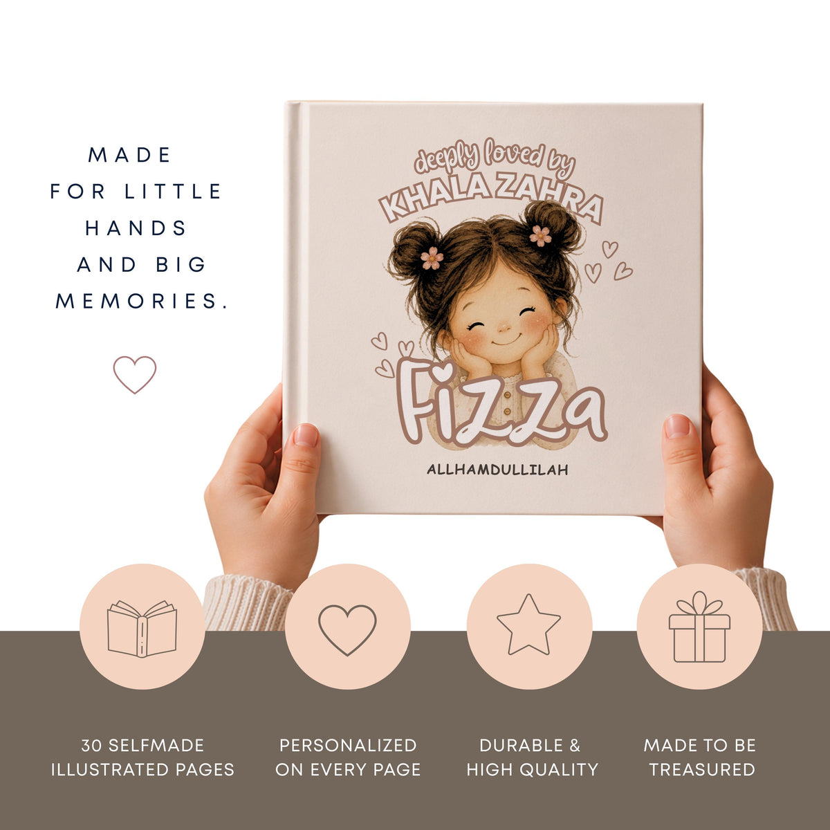 Muslim Islamic Book for Girls - Personalized Bedtime Memory Storybook - Unique Eid Gift